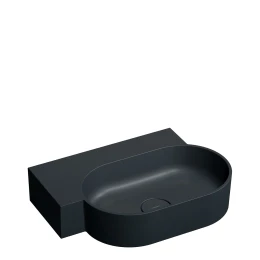countertop/wall-mounted basin - left, 55 x 36 cm