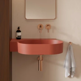 umywalka nablatowa/wisząca - lewa, 64 x 44 cm