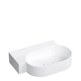 countertop/wall-mounted basin - left, 55 x 36 cm