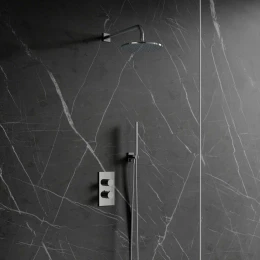thermostatic shower system for concealed installation