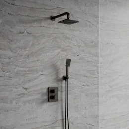 thermostatic shower system for concealed installation