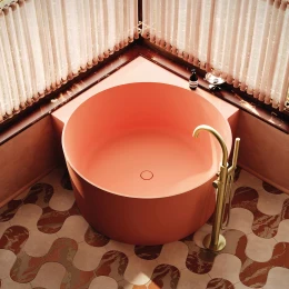 round corner bath, 120 x 120 cm