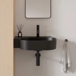 vasque à poser/suspendu - gauche, 55 x 36 cm