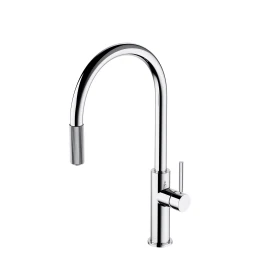 kitchen tap with pull-out spout with water filtering system