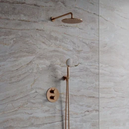 thermostatic shower system for concealed installation