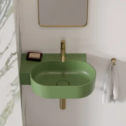 vasque à poser/suspendu - gauche, 55 x 36 cm