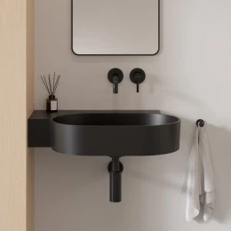 umywalka nablatowa/wisząca - lewa, 64 x 44 cm