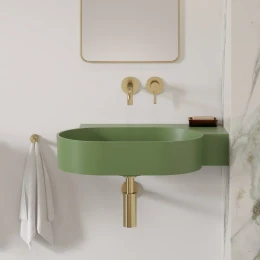 umywalka nablatowa/wisząca - prawa, 64 x 44 cm