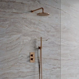 thermostatic shower system for concealed installation