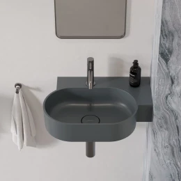 umywalka nablatowa/wisząca - prawa, 55 x 38 cm