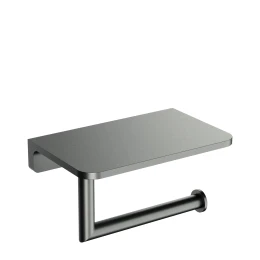 toilet roll holder with a shelf