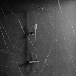 thermostatic shower system for exposed installation