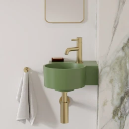 countertop/wall-mounted basin - right, 33 x 34 cm