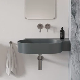 umywalka nablatowa/wisząca - prawa, 64 x 44 cm