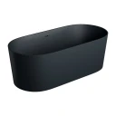 freestanding bath with overflow, 160 x 75 cm