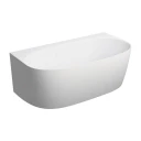 back to wall bath, 158 x 86 cm