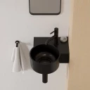 vasque à poser/suspendu - droite, 33 x 34 cm