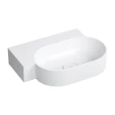 countertop/wall-mounted basin - left, 55 x 36 cm