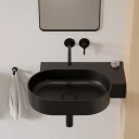 vasque à poser/suspendu - droite, 64 x 44 cm