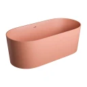 freestanding bath with overflow, 160 x 75 cm