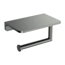 toilet roll holder with a shelf