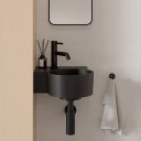 vasque à poser/suspendu - gauche, 33 x 34 cm