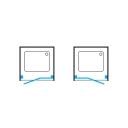 hinged shower door, 110 cm