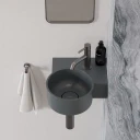 vasque à poser/suspendu - droite, 33 x 34 cm