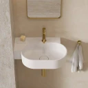 umywalka nablatowa/wisząca - lewa, 55 x 38 cm