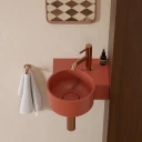 countertop/wall-mounted basin - right, 33 x 34 cm
