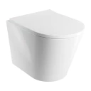 cuvette de WC murale avec abattant frein de chute, 52 x 36 cm