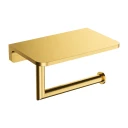 toilet roll holder with a shelf