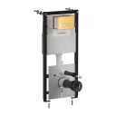 STRONGFRAME concealed frame for a wall-mounted toilet, with ECO flushing + STEEL-R45 stainless steel flush plate