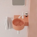 vasque à poser/suspendu - droite, 33 x 34 cm