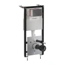 STRONGFRAME concealed frame for a wall-mounted toilet, with ECO flushing + STEEL-R45 stainless steel flush plate