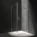 rectangular shower enclosure with hinged door, 80 x 70 cm