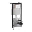 STRONGFRAME concealed frame for a wall-mounted toilet, with ECO flushing + STEEL-R45 stainless steel flush plate