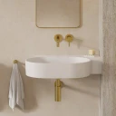 umywalka nablatowa/wisząca - prawa, 64 x 44 cm