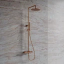 thermostatic shower system for exposed installation