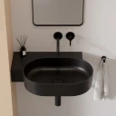 vasque à poser/suspendu - gauche, 64 x 44 cm