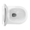 cuvette de WC murale avec abattant frein de chute, 52 x 36 cm