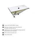 acrylic shower tray, 70 x 100 cm