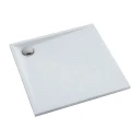 slate-effect shower tray, 80 x 80 cm