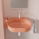 umywalka nablatowa/wisząca - lewa, 64 x 44 cm