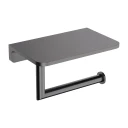 toilet roll holder with a shelf