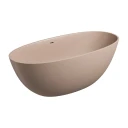 freestanding bath with overflow, 160 x 75 cm