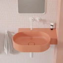 umywalka nablatowa/wisząca - prawa, 64 x 44 cm