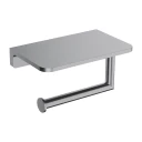 toilet roll holder with a shelf