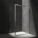 rectangular shower enclosure with sliding door, 120 x 90 cm