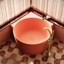 runde Eckbadewanne, 120 x 120 cm